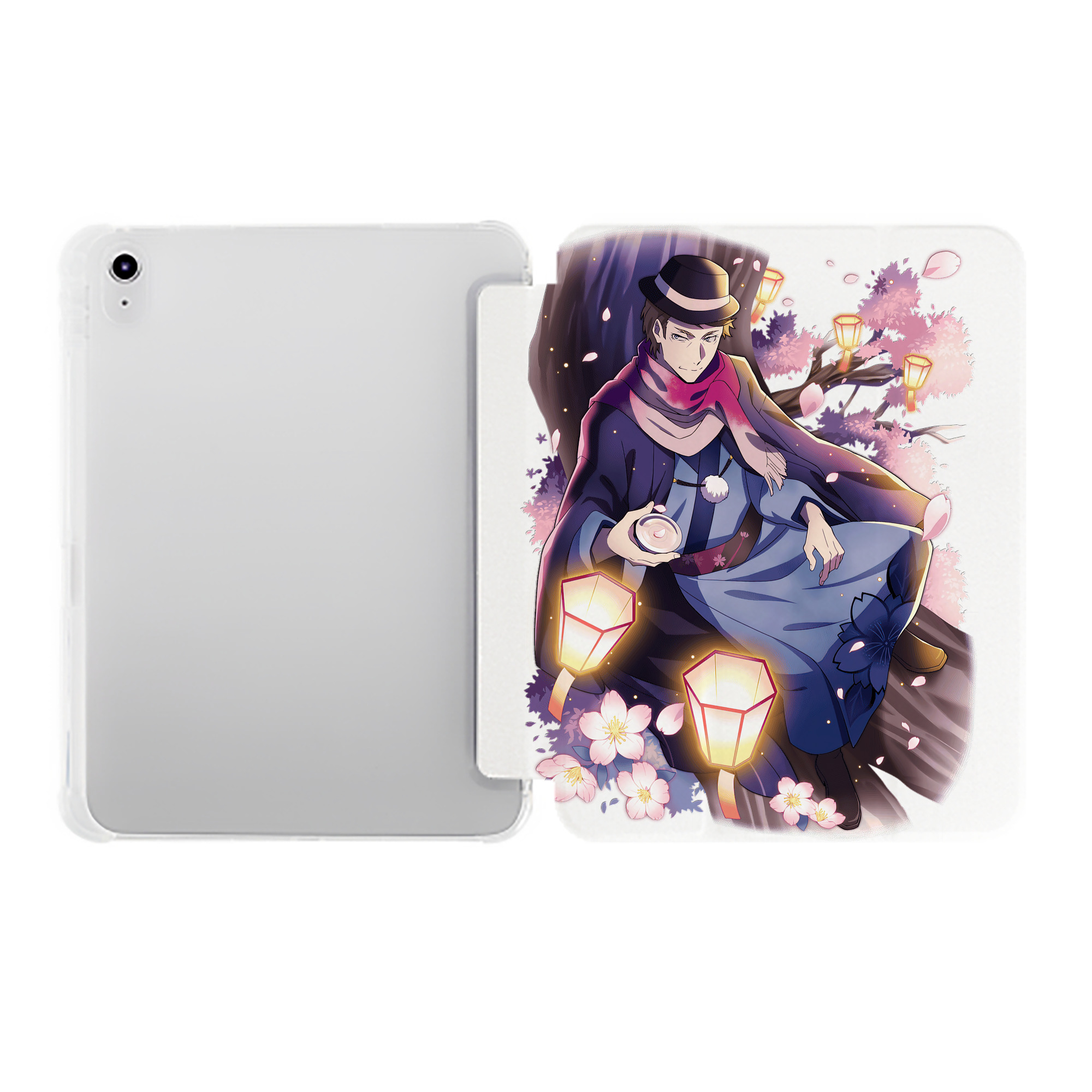（画像用） 文豪ストレイドッグス Bungo Stray Dogs IPad ケース ペン収納付き 三つ折りスタンド PUレザー×シリコン 対応機種9.5/10.5/10.9インチ